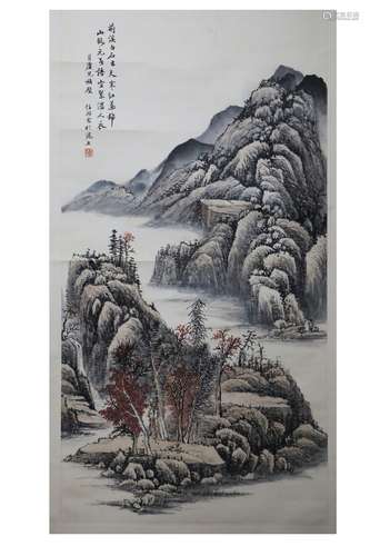 近现代 王任湖 山水立轴