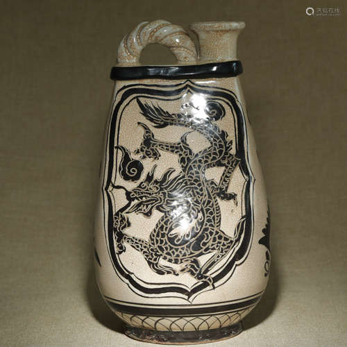 A Chinese Cizhou-Type Glazed Porcelain Water Pot