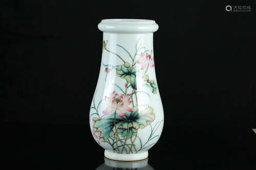 A Chinese Famille-Rose Porcelain Vase