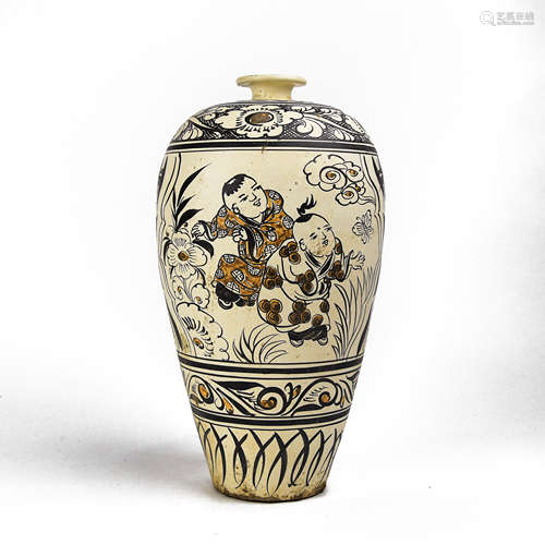 A Chinese Cizhou-Type Glazed Porcelain Vase