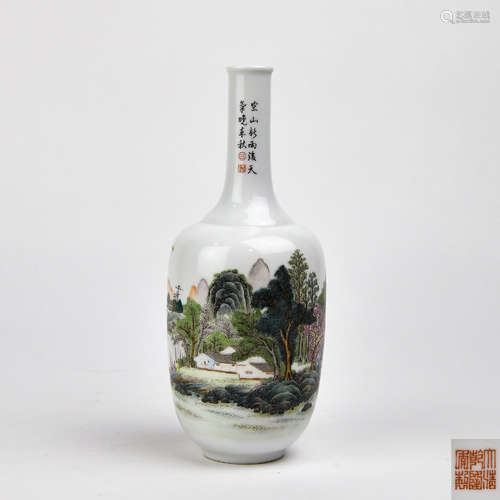 A Chinese Famille-Rose Porcelain Vase