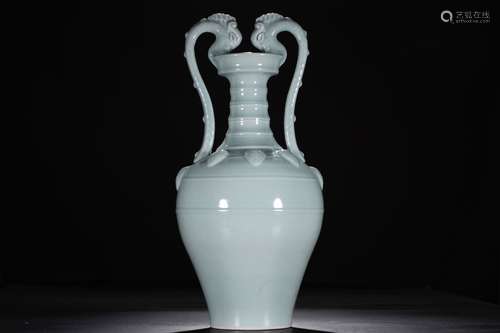 A Chinese Blue Glazed Porcelain Vase