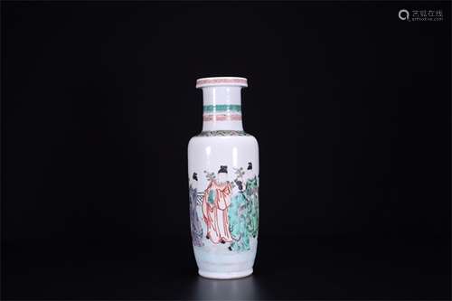 A Chinese Wu-Cai Porcelain Vase