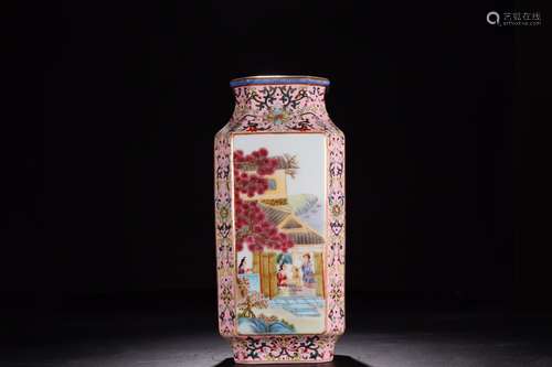 A Chinese Famille-Rose Porcelain Vase