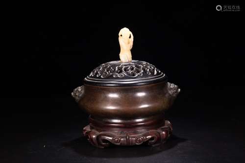 A Chinese Bronze Incense Burner