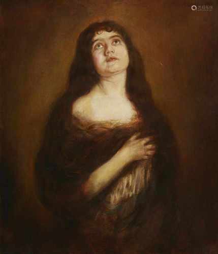 Franz Seraph von LenbachBüßende Maria MagdalenaÖl auf Leinwand (doubliert). 90 x 76 cm.Signiert