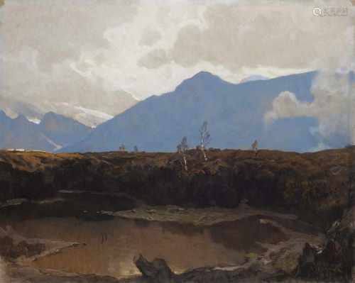 Albert StaguraGewitterstimmung in den VoralpenGouache auf Bütten. 60 x 75 cm (unter Glas gerahmt).