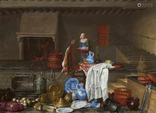 Holländischer Meister 2. Hälfte des 17. JahrhundertsZwei KücheninterieursÖl auf Leinwand (