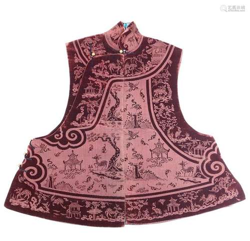 CHINESE SILK VELVET VEST