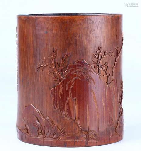 CHINESE BAMBOO BRUSH POT