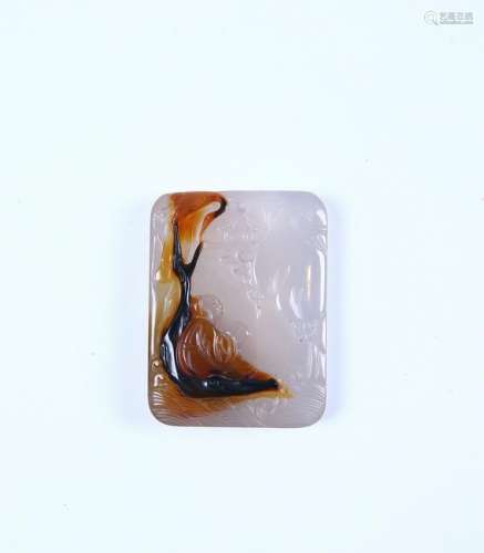 CHINESE AGATE PLAQUE
