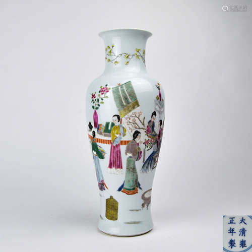 A Chinese Famille-Rose Porcelain Vase