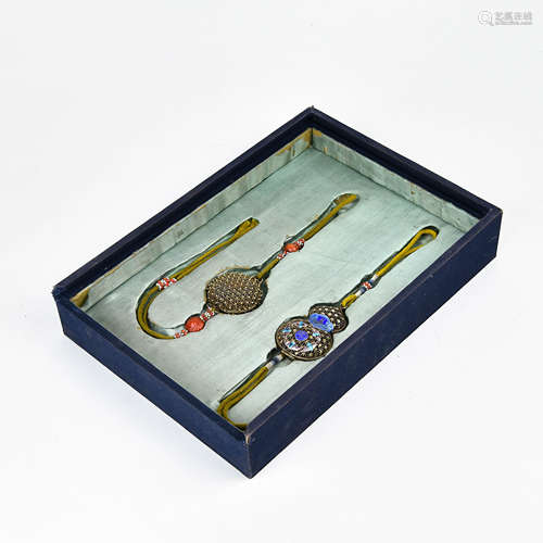 A Chinese Gilt Silver Incense Case