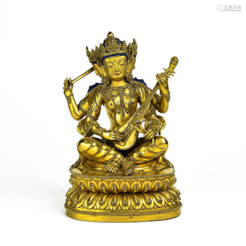 A Chinese Gilt Bronze Buddha