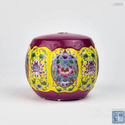 A Chinese Famille-Rose Porcelain Decoration
