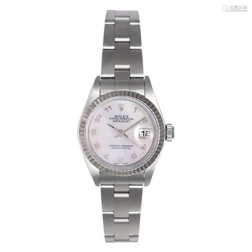 Rolex Ladies Stainless Steel Datejust Roman Dial Automatic Wristwatch