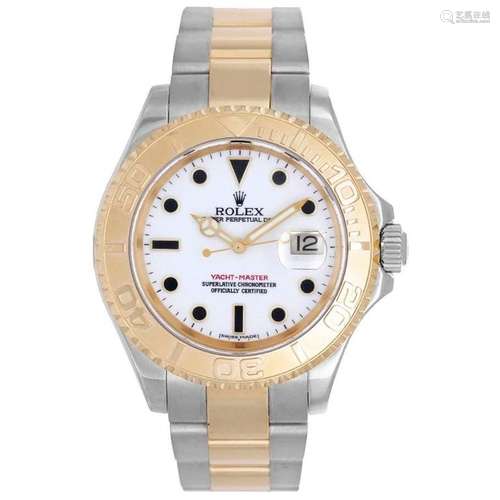 Rolex Yellow Gold Stainless Steel Yacht-Master Sport Wristwatch Ref 16623