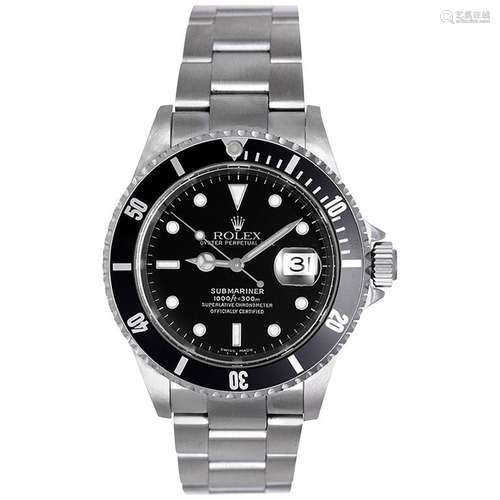 Rolex Stainless Steel Submariner Automatic Wristwatch Ref 16610