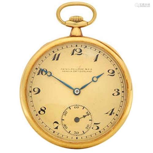 Patek Philippe & Co. Yellow Gold Open Face Pocket Watch, circa 1920