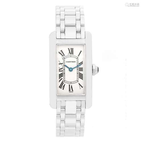 Cartier Tank Americaine Ladies White Gold W26019L1