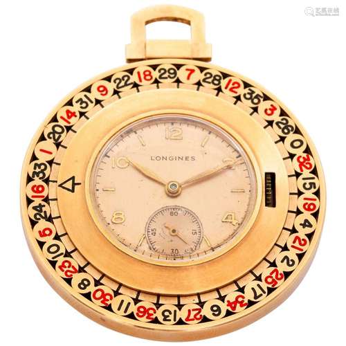 Longines Yellow Gold Roulette Manual Pocket Watch