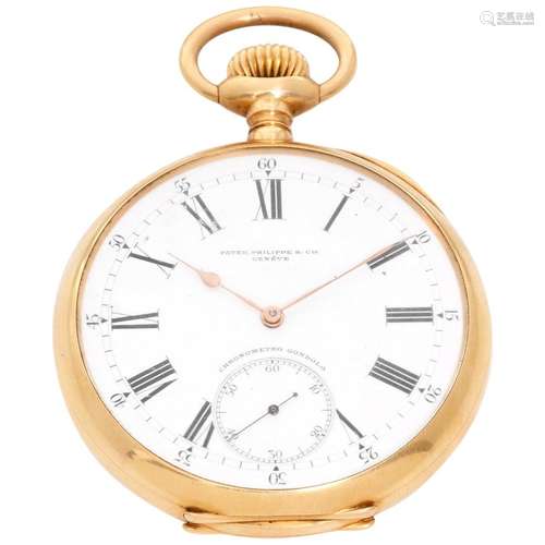 Patek Philippe Yellow Gold Vintage Gondolo Open Face Manual Pocket Watch