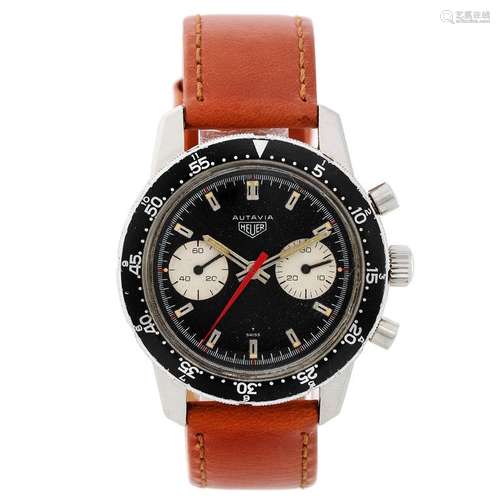 Heuer Stainless steel Vintage Autavia Chronograph Manual Wristwatch Ref CAL 7733