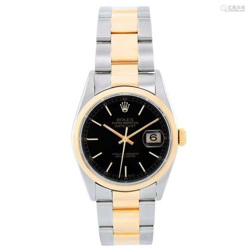 Rolex yellow Gold Stainless Steel Datejust Oyster Bracelet Automatic Watch 16203