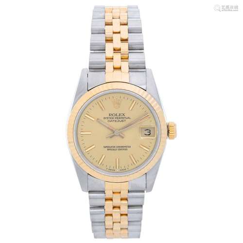 Rolex yellow gold Stainless Steel Datejust Automatic Wristwatch Ref 68273