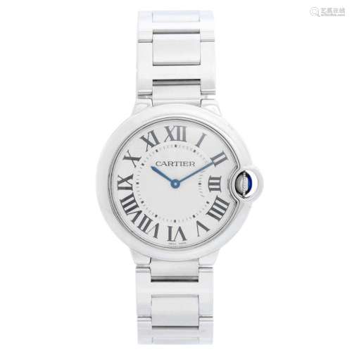 Cartier Ballon Bleu Midsize Stainless Steel Quartz Watch W69011Z4