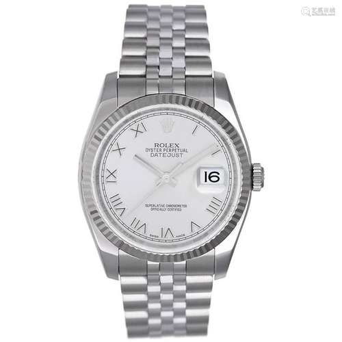 Rolex Stainless Steel Datejust Automatic Wristwatch Ref 116234