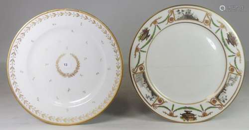 Manufacture de Sèvres \nAssiette en porcelaine à dé…