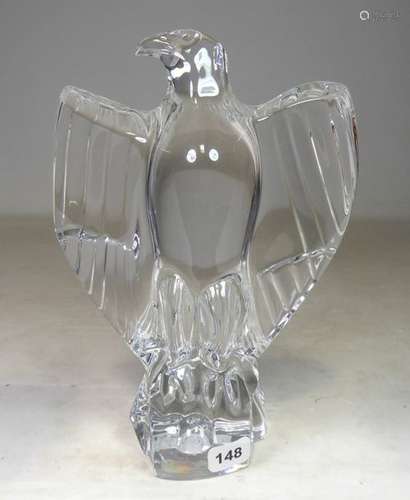 BACCARAT \nSujet en cristal figurant un aigle \nH.: …