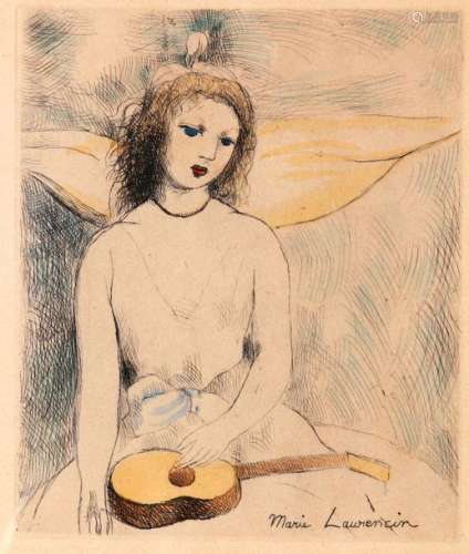 LAURENCIN Marie (1883 1956), Jeune fille à la guit…