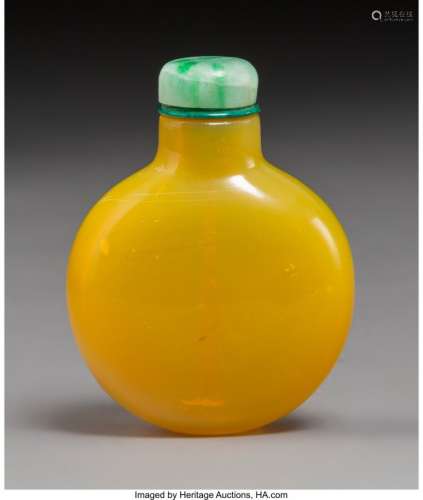 78011: A Chinese Yellow Peking Glass Snuff Bottle, 18th