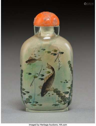 78022: A Chinese Inside-Painted Glass Snuff Bottle by D