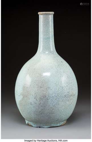 78147: A Chinese Guan-Type Porcelain Bottle Vase, Qing