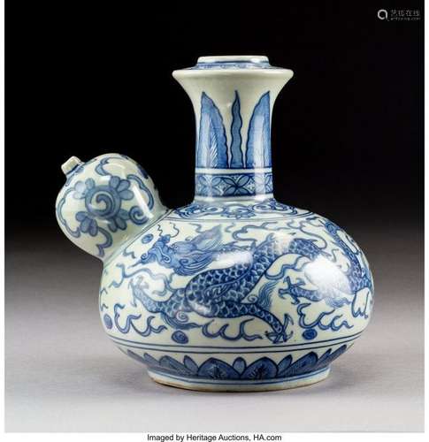 78159: A Chinese Blue and White Porcelain Kendi, Ming D