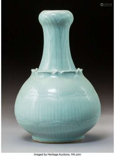 78170: A Chinese Incised and Pale Blue Glazed Porcelain