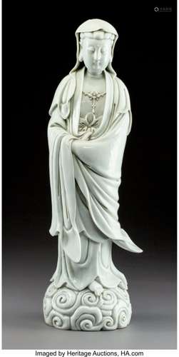 78174: A Chinese Dehua Porcelain Figure of Guanyin, Qin