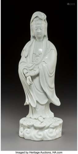 78175: A Chinese Dehua Porcelain Figure of Guanyin, Qin