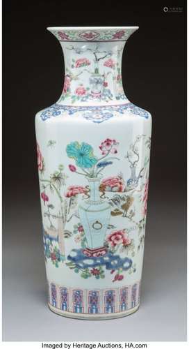 78178: A Chinese Enameled Porcelain Vase, Qing Dynasty,