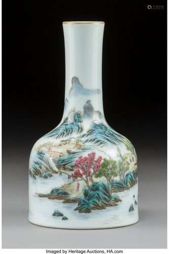 78189: A Chinese Enameled Porcelain Mallet-Shaped Vase,