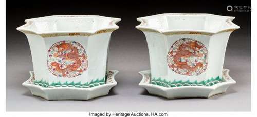 78200: A Pair of Chinese Enameled Porcelain Phoenix and