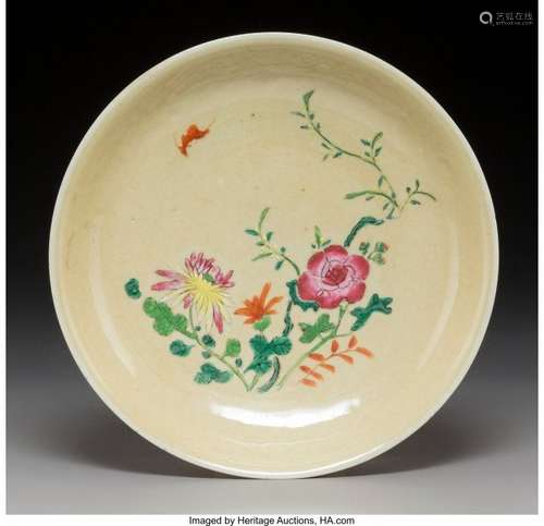 78203: A Chinese Enameled Porcelain Plate, Qing Dynasty