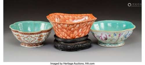 78206: A Group of Three Chinese Enameled Porcelain Bowl