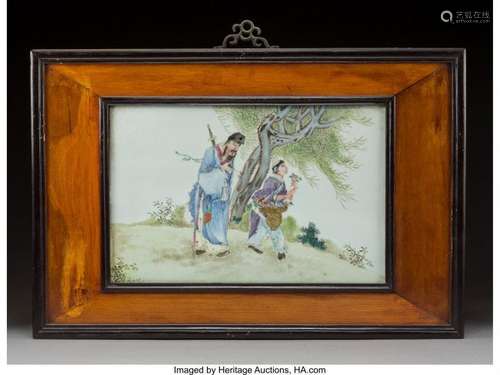 78223: A Pair of Chinese Enameled Porcelain Plaques, Re