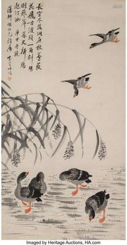 78300: Zhang Zhisheng (Chinese, Republic Period) Geese,