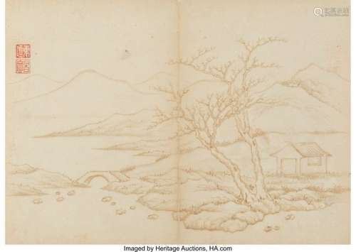 78301: Chinese School Twelve Landscapes, attributed to