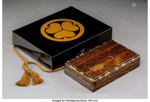 78328: A Japanese Lacquer Suzuribako Writing Box 2-1/2